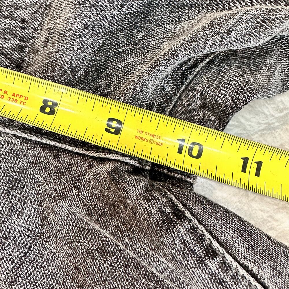 Dear John Rough Hem Stonewashed Black + White Straight Leg Jeans Size 25 - Picture 11 of 16